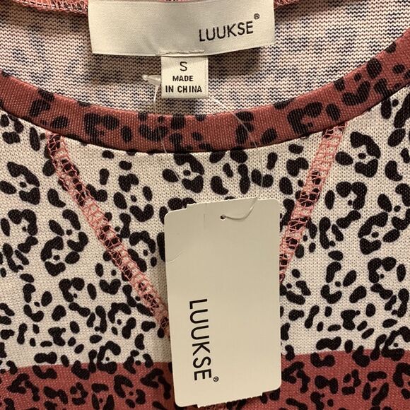 Luukse | Long Sleeve Women’s Striped Pink White Long Sleeve Tunic Shirt Blouse - Picture 3 of 5